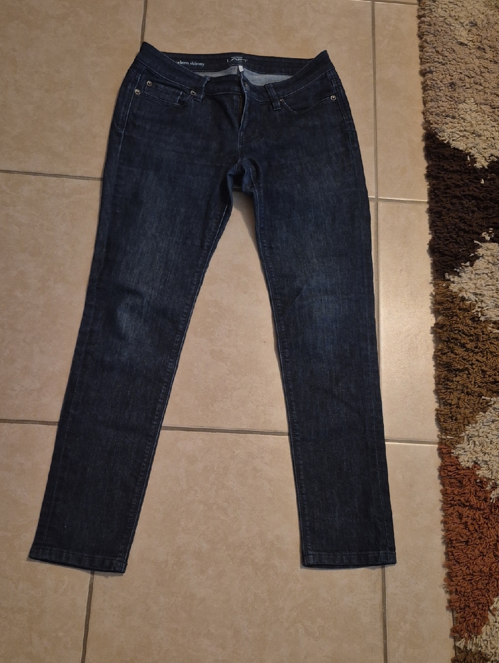 LOFT Women’s Skinny Jeans - Dark Blue Indigo